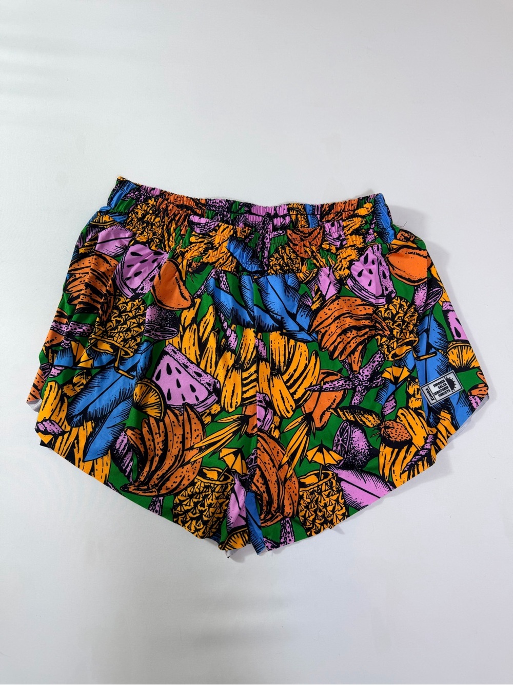 Zumba Fitness Tropical Fruit Athletic Shorts Multicolor Size Medium